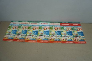 Vintage Cities Service Road Maps - Kansas, Michigan, Texas, Oklahoma
