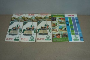 Vintage Cities Service Road Maps - Pacific Coast, Detroit, Cleveland, Arkansas