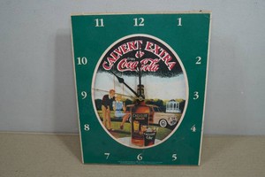 Vintage Calvert Extra & Coca-Cola Advertising Wall Clock