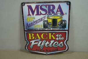 MSRA Back to the Fifties 40th Anniversary Commemorative Tin Sign
