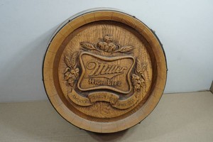 Vintage Miller High Life Faux Keg Beer Sign
