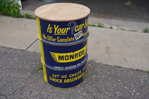 Vintage Monroe Shock Absorbers Gas Station Advertising Can