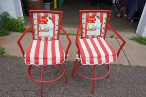 Vintage Coca-Cola Patio Bar Stools
