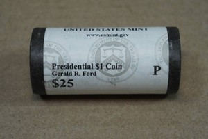 $25 Roll of Uncirculated US Presidential $1 Coin Gerald B Ford - Philadelphia