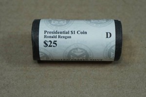 $25 Roll of Uncirculated US Presidential $1 Coin Ronald Reagan - Denver