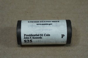 $25 Roll of Uncirculated US Presidential $1 Coin John F. Kennedy - Philadelphia