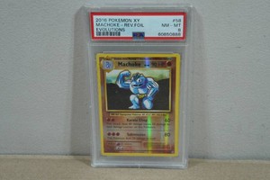 2016 Machoke XY Evolutions Reverse Holo Pokemon Card - PSA 8