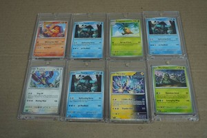 8 Pokemon Cards with Magnetic Holders