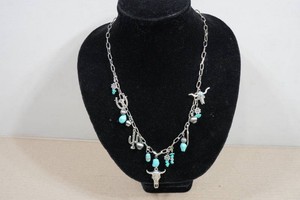 Buffalo Turquoise Charm Necklace