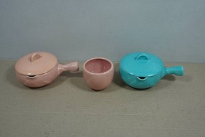 Vintage Red Wing Pottery Ceramic Crock Jugs and Sugar Bowl