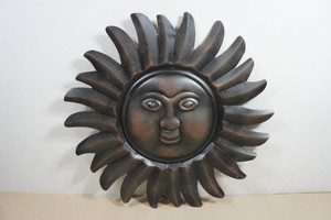 Metal IndoorOutdoor Sun Wall Dcor