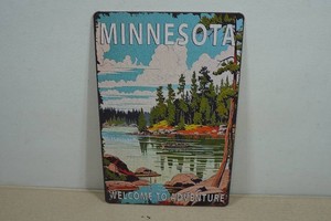 Vintage Style Metal Sign - Minnesota