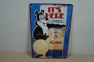 Vintage Style Metal Sign - Hamms Beer
