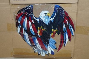 Laser Cut Metal American Flag Eagle