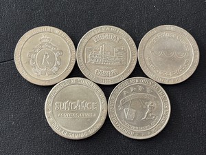Vintage Las Vegas Casino Dollar Gaming Tokens from the Mafia Era