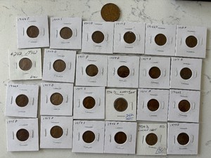 Lincoln Wheat Cents and Britain Large Penny