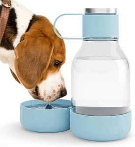 3 PACK Asobu Buddy Bottle a Stainless Steel Insulated Water Bottle for with Removable Dog Water Bowl and Dog Food and Treat Storage Bowl (Blue, Tritan 50 oz Water Bottle with Bowl)