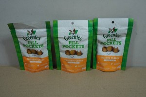 3 Greenies Pill Pockets - Tablet Size - Chicken Flavor