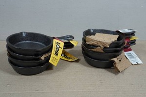 Set of 8 Lodge 3.5 Cast Iron Skillets