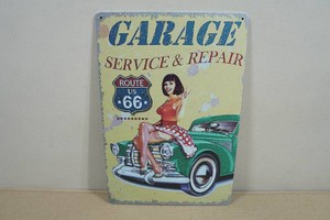 Vintage Style Metal Sign - Route 66 Garage