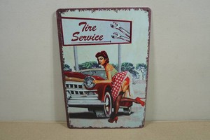 Vintage Style Metal Sign - Tire Service