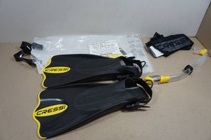 Cressi Adult Rondine Palau Fin Snorkel Set - Fin Size LXL