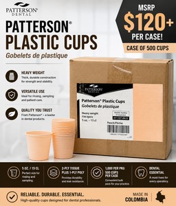 MSRP $120 NEW CASE OF 1,000 PATTERSON DENTAL HEAVYWEIGHT 5 OZ DISPOSABLE PLASTIC CUPS, PEACH, REF 07-107-0622, SINGLE-USE DRINKING &amp RINSING CUPS FOR DENTAL, MEDICAL, LAB, OFFICE, SPA &amp CLINIC USE