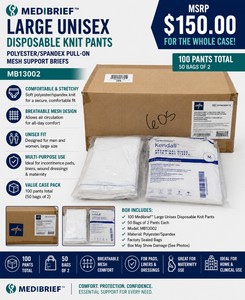 MSRP $330 NEW CASE OF 50 CARDINAL HEALTH KENDALL MEDIUM ABDOMINAL BINDERS, 12 X 14, 2-WAY STRETCH ELASTIC POST-OP SUPPORT BELTS, REF 31312P, SURGERY, POSTPARTUM, HERNIA, C-SECTION &amp RECOVERY CARE