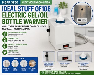 MSRP $250 IDEAL STUFF GF108 ELECTRIC GELOIL BOTTLE WARMER, ADJUSTABLE TEMPERATURE CONTROL, 120V MEDICALHOSPITAL GRADE WORKS GREAT PERFECT FOR BABY BOTTLES TOO