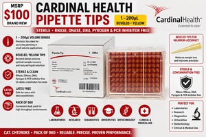 MSRP $100 NEW CARDINAL HEALTH STERILE 1-200�L BEVELED YELLOW PIPETTE TIPS, PACK OF 960, CAT. CHT090RS, RNASE, DNASE, DNA, PYROGEN &amp PCR INHIBITOR FREE, LATEX FREE, LABORATORY, RESEARCH, DIAGNOSTIC &amp UNIVERSITY USE