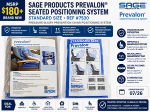 MSRP $180 NEW SAGE PRODUCTS PREVALON� SEATED POSITIONING SYSTEM, STANDARD SIZE, PRESSURE ULCER &amp PRESSURE INJURY PREVENTION CHAIR POSITIONING KIT WITH FASTENER STRAPS &amp MICROCLIMATE PAD FOR HOSPITALS, REHAB, NURSING HOMES &amp HOME CARE