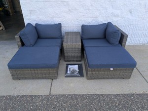 ALLSPACE 5PC. OUTDOOR SOFA SET WITH STORAGE COVER