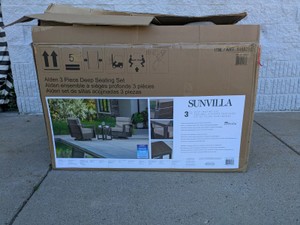 SUNBRELLA SUNVILLA ALDEN 3PC. DEEP SEATING SET