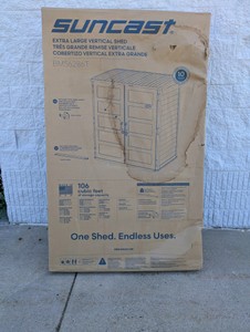 NEW SUNCAST EXTRA LARGE VERTICAL SHED 6x4