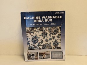NEW WYATT & ASH MACHINE WASHABLE AREA RUG 5FT 3IN X 7FT 5IN