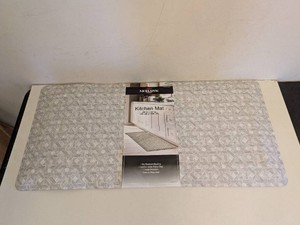 MOHAWK HOME KITCHEN MAT 20IN X 42IN WOVEN GRAY