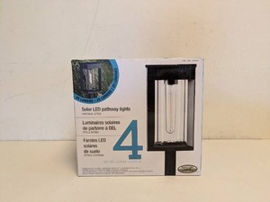 SOLAR LED PATHWAY LIGHTS VINTAGE STYLE 4PK