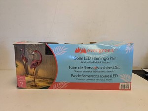 WOMEN OWNED EVERGREEN SOLAR LED FLAMINGO PAIR
