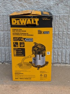 DEWALT STAINLESS STEEL QUIET WETDRY VACUUM 8GAL