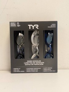 NEW TYR SWIM GOGGLES ADULT 3PK