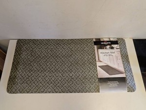 NEW MOHAWK HOME KITCHEN MAT FLORAL BATIK TAUPE