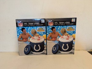 (2) NFL TEAM LOGO INFLATABLE COOLER (COLTS)