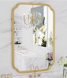 Gold Bathroom Vanity Mirror $89.99 Retail - Brand New