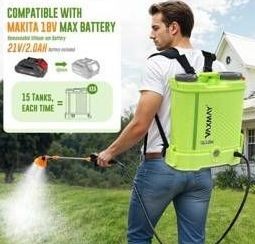 VAXMAY Battery Powered Backpack Sprayer $66.39 Retail - Brand New