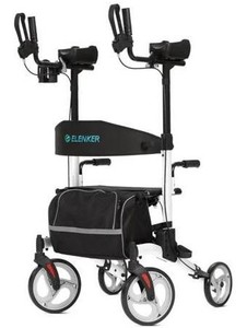 ELENKER Upright Rollator Walker with 10 Wheels and Seat $179.99 Retail - Brand New
