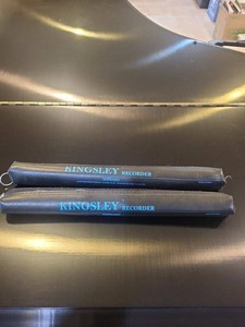 Pair of Kingsley Soprano Recorders With Black Zipper Cases