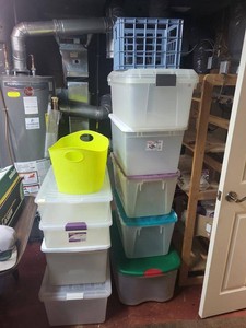 Mixed Lot of Storage Totes Bins Crate