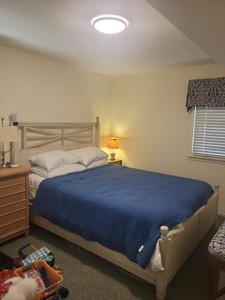 Queen Size Wood Bed Frame with Headboard Footboard Light Wash Finish