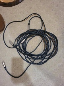 Pair of 3-Pin XLR Microphone Audio Cables Male to Female Black