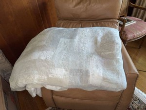 White Textured Abstract Pattern Duvet Comforter Bedding Blanket